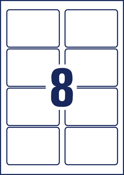 AVERY ZWECKFORM Etiketten 88,9x63,5mm C6081-10 weiss, glossy 80 Stück