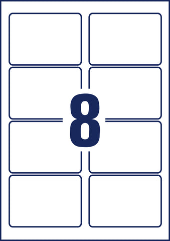 AVERY ZWECKFORM Etiketten 88,9x63,5mm C6081-10 weiss, glossy 80 Stück