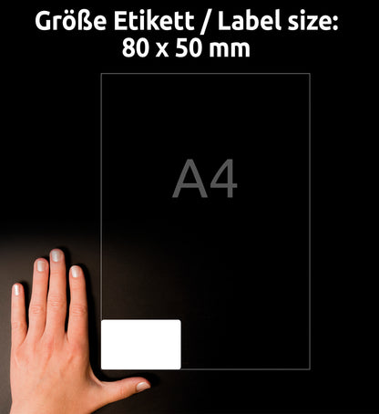 AVERY ZWECKFORM Namensetiketten IJ 80x50mm J478520 weiss 20 Blatt/200 Stk.