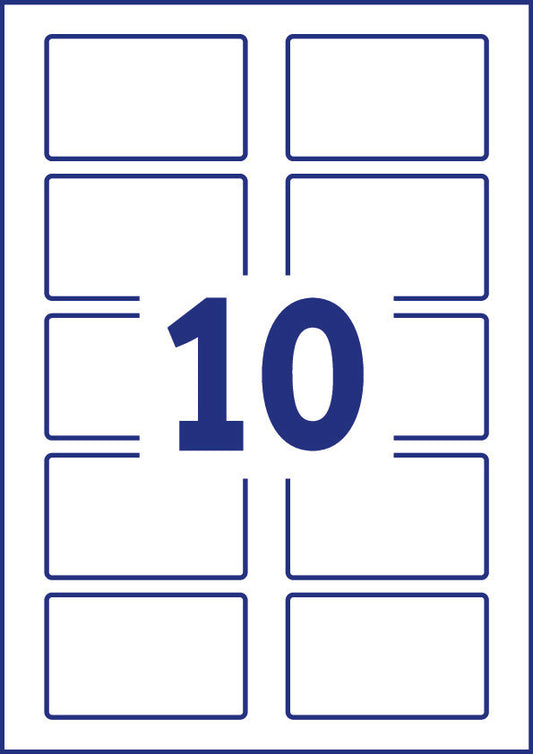 AVERY ZWECKFORM Namensetiketten IJ 80x50mm J478520 weiss 20 Blatt/200 Stk.