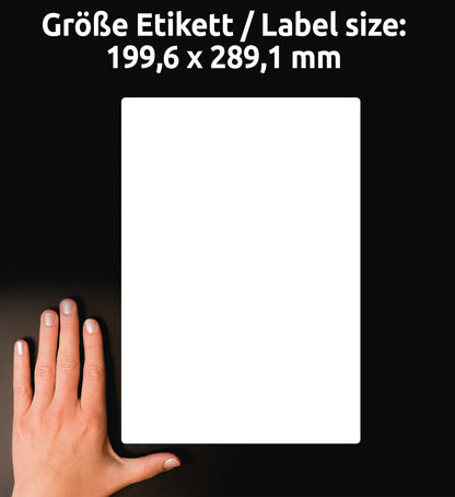 AVERY ZWECKFORM Adressetiketten 199,6x289,1mm J8167-25 weiss 25 Stück