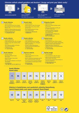 AVERY ZWECKFORM Universal-Etiketten 40mm L3415-10 L3415-10 weiss 240 St./10 Bl.
