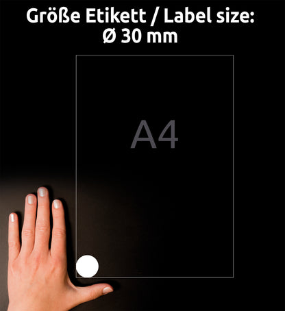 AVERY ZWECKFORM Etiketten Laser 30mm L4716REV2 weiss, non-perm. 20 Blatt