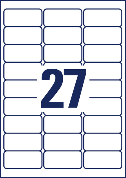 AVERY ZWECKFORM Universal-Etiketten 635x296mm L4737REV-65 weiss 50+15 Blatt