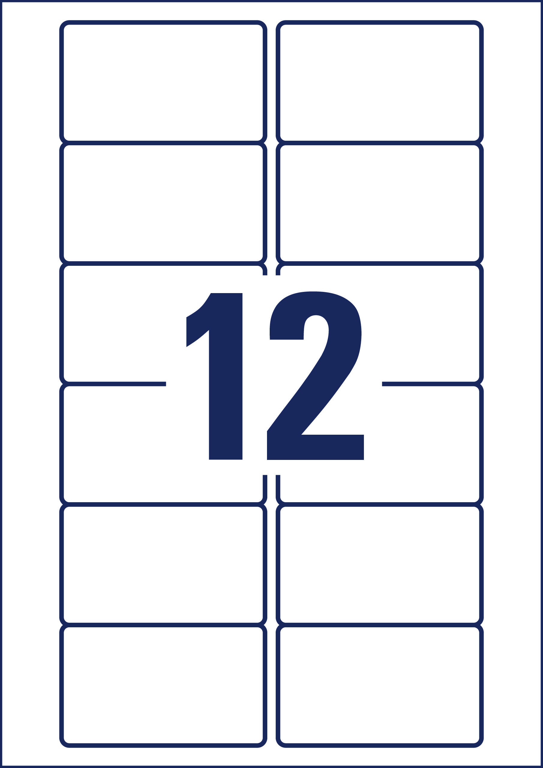 AVERY ZWECKFORM Video-Etiketten 78,7x46,6mm L4742REV-25 weiss,non-perm. 300Stk./25Bl.