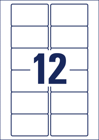 AVERY ZWECKFORM Video-Etiketten 78,7x46,6mm L4742REV-25 weiss,non-perm. 300Stk./25Bl.