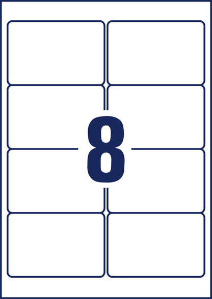 AVERY ZWECKFORM Universaletiketten 96,0x63,5mm L4745REV-25 weiss 240 Stk./25 + 5 Blatt