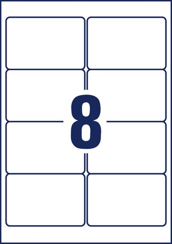 AVERY ZWECKFORM Universaletiketten 96,0x63,5mm L4745REV-25 weiss 240 Stk./25 + 5 Blatt