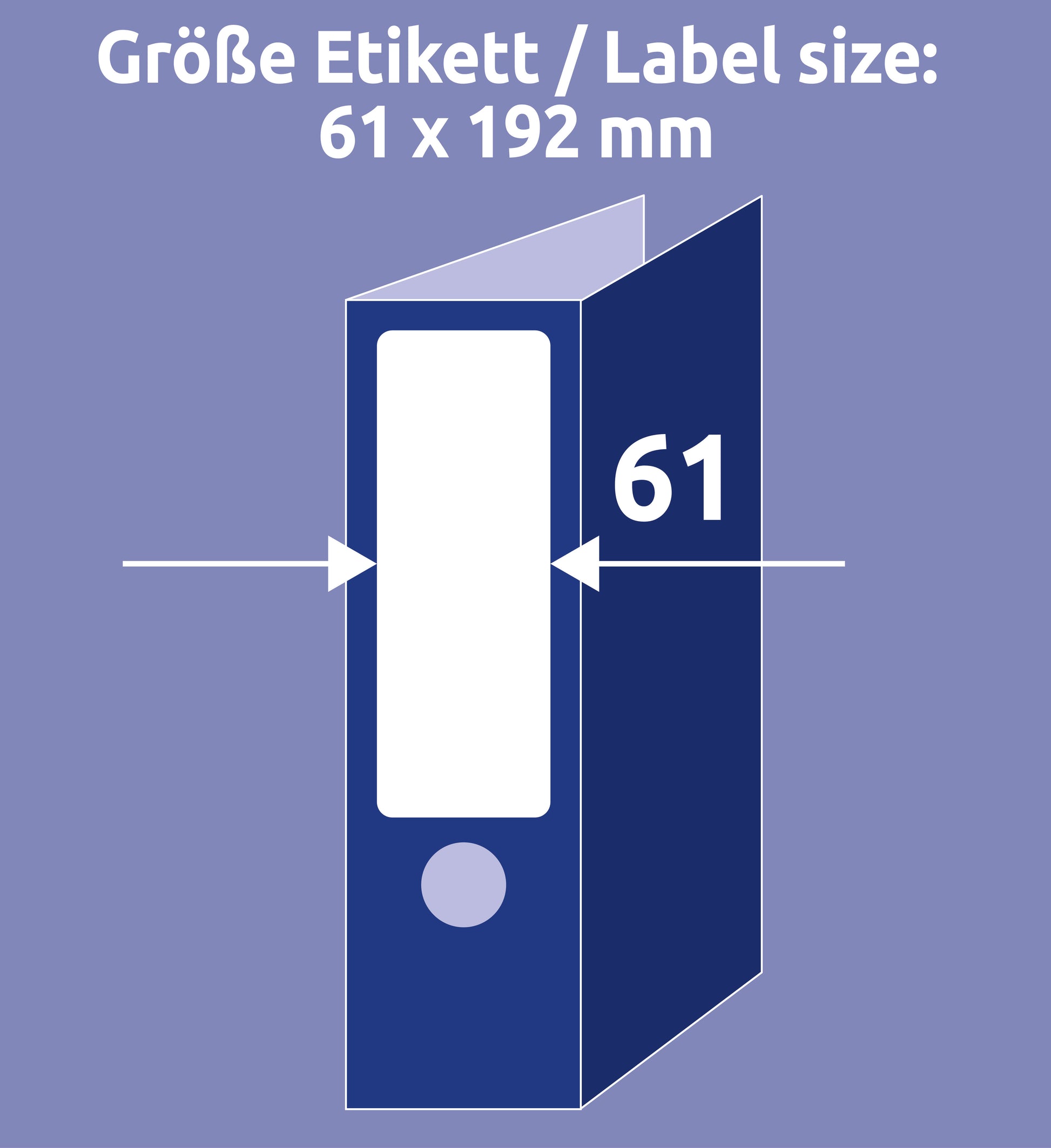 AVERY ZWECKFORM Ordner-Etiketten 61x192mm L4761-100 weiss 400 Stück/100 Blatt