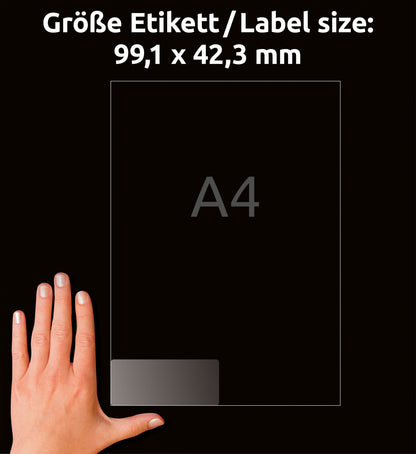 AVERY ZWECKFORM Adressetiketten 99,1x42,3mm L4772-25 Laser, transp. 300Stk./25Bl.
