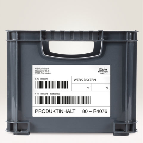 AVERY ZWECKFORM Folienetiketten 99,1x139mm L4774REV2 weiss,non-perm. 80 St. 20 Bl.