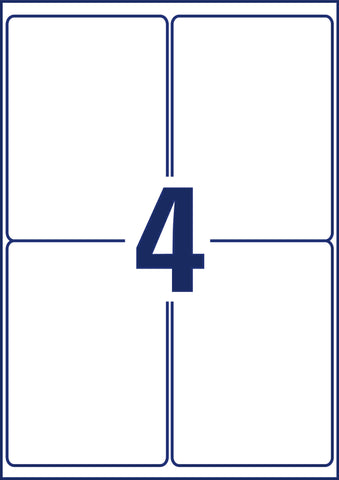 AVERY ZWECKFORM Folienetiketten 99,1x139mm L4774REV2 weiss,non-perm. 80 St. 20 Bl.