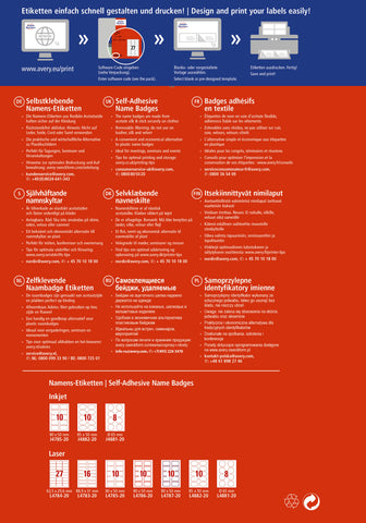 AVERY ZWECKFORM Namensetiketten 63.5x29.6mm L4784-20 Laser, weiss 20Bl./27Stk.