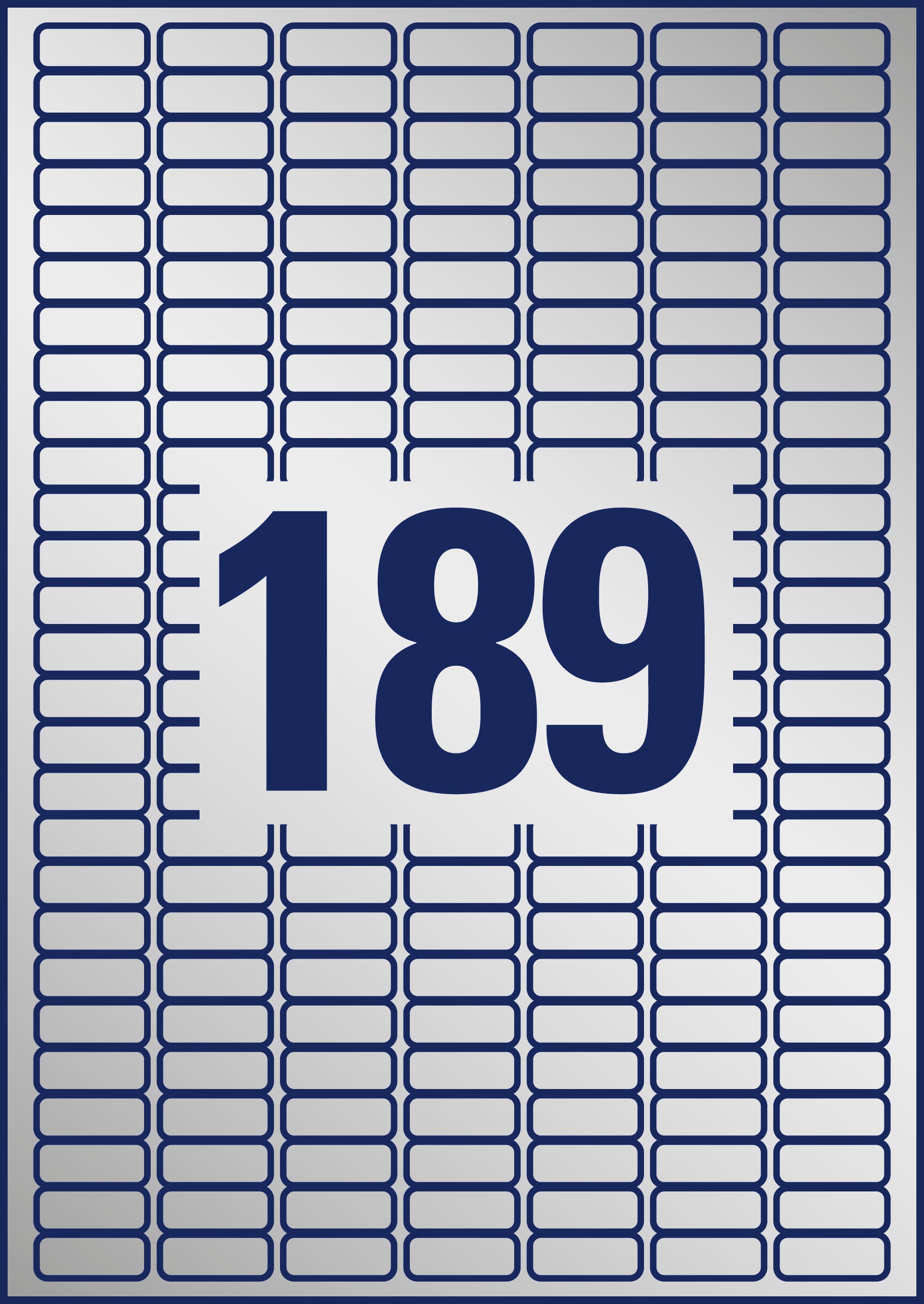 AVERY ZWECKFORM Typenschild-Etik. 25,4x10mm L6008-20 silber, Laser 3780 St./20 Bl.