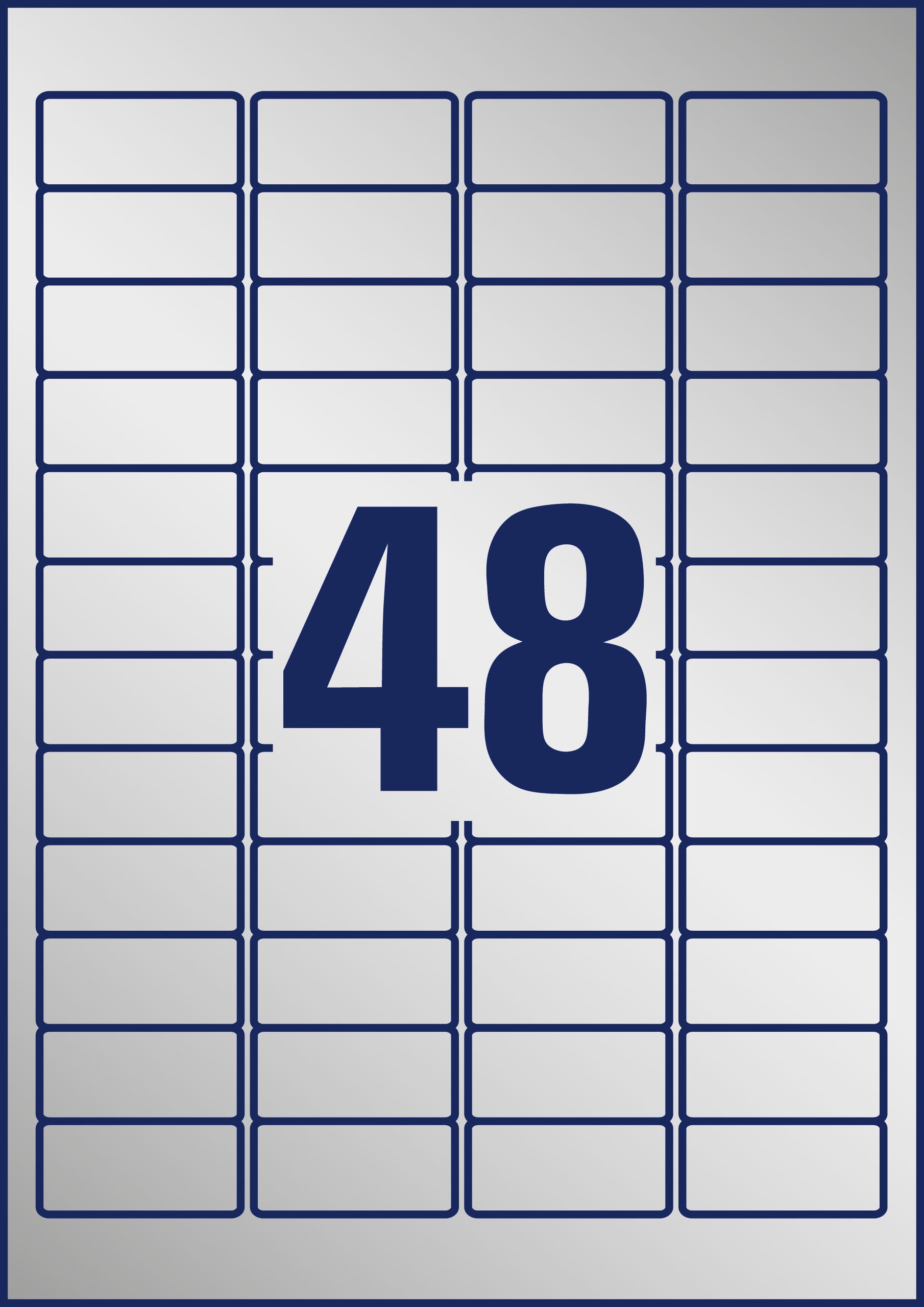 AVERY ZWECKFORM Etiketten Typenschild silber L60098 8 Blatt 45,7x21,2mm