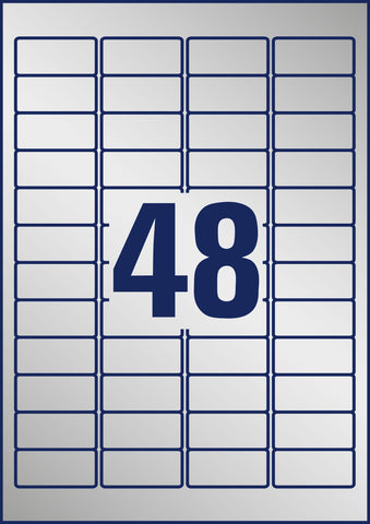 AVERY ZWECKFORM Etiketten Typenschild silber L60098 8 Blatt 45,7x21,2mm