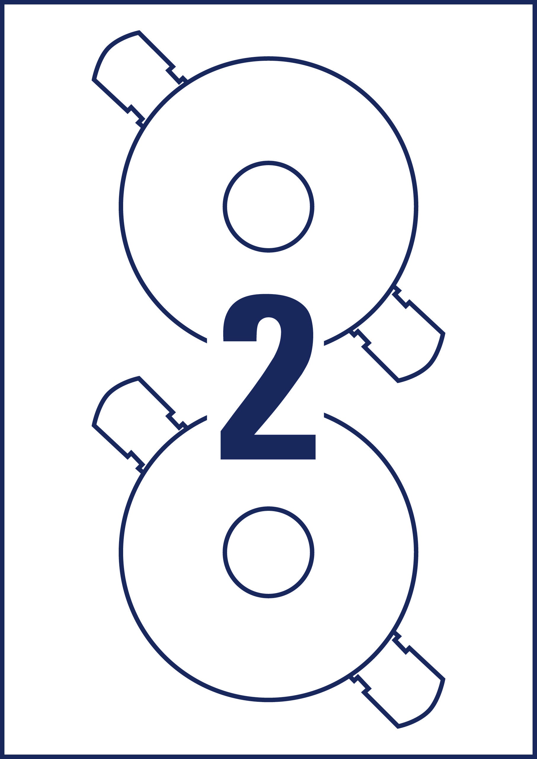 AVERY ZWECKFORM CD-Etiketten 117mm L6015-25 Universal, weiss 25Bl./2Stk.