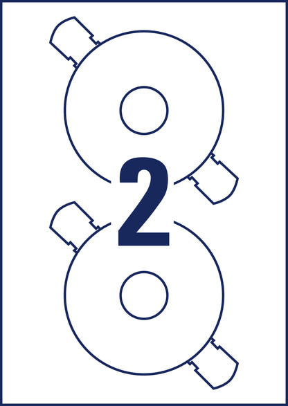 AVERY ZWECKFORM CD-Etiketten 117mm L6015-25 Universal, weiss 25Bl./2Stk.