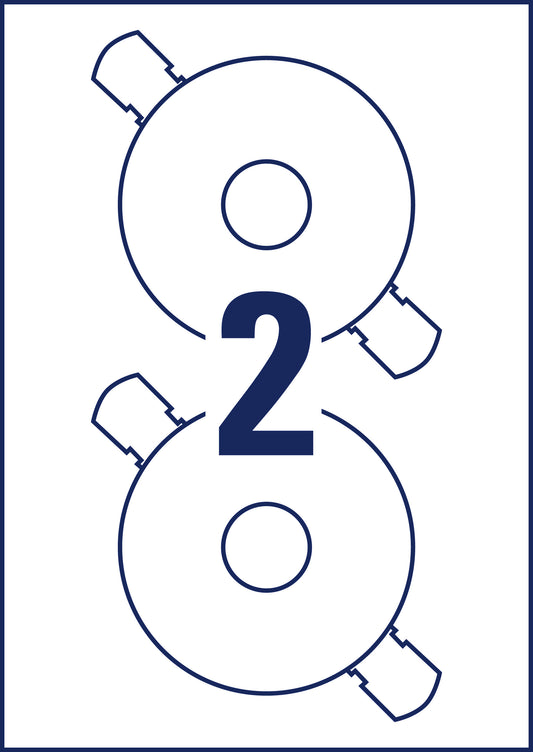 AVERY ZWECKFORM CD-Etiketten 117mm L6015-25 Universal, weiss 25Bl./2Stk.