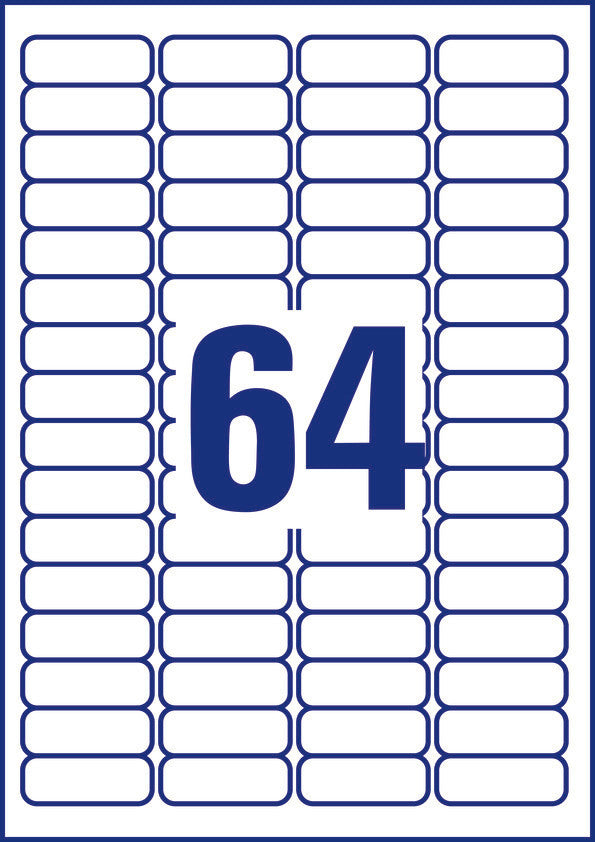 AVERY ZWECKFORM Etiketten 45,7x16,9mm L6021REV2 Sichtreiter 1600 Stück