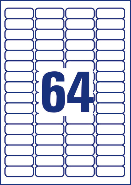 AVERY ZWECKFORM Etiketten 45,7x16,9mm L6021REV2 Sichtreiter 1600 Stück