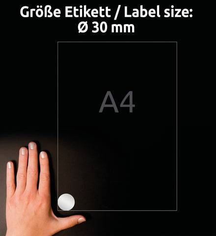 AVERY ZWECKFORM Etiketten Typenschild silber L612920 20 Blatt 30mm