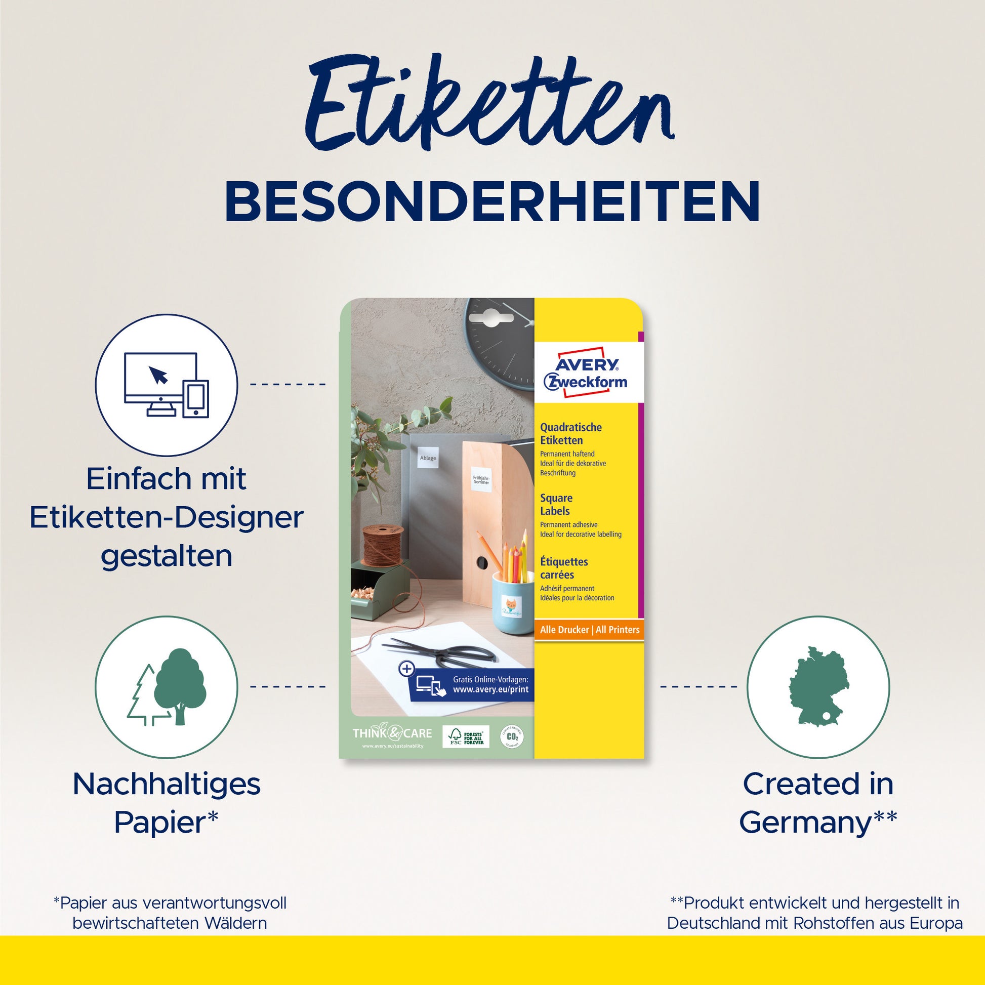 AVERY ZWECKFORM Etiketten QR Code 45x45mm L7121-25 500 Stück