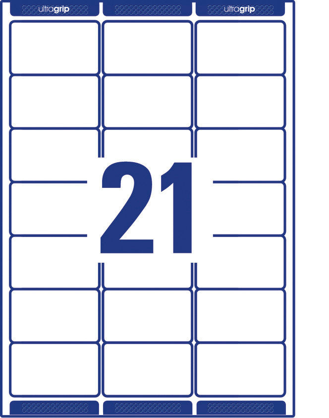 AVERY ZWECKFORM Adressetiketten 63.5x38.1mm L7160-40 weiss 840 Stk./40 Blatt