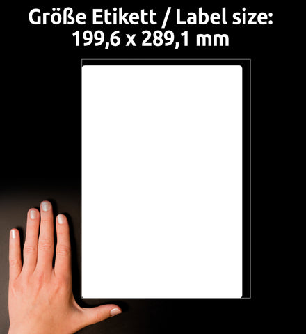 AVERY ZWECKFORM Versandetiketten 199,6x289,1mm L7167-100 weiss 100 Stk./100 Blatt
