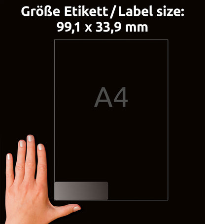 AVERY ZWECKFORM Adress-Etik. Laser 99,1x33,9mm L7562-25 transparent 400 St./16 Blatt