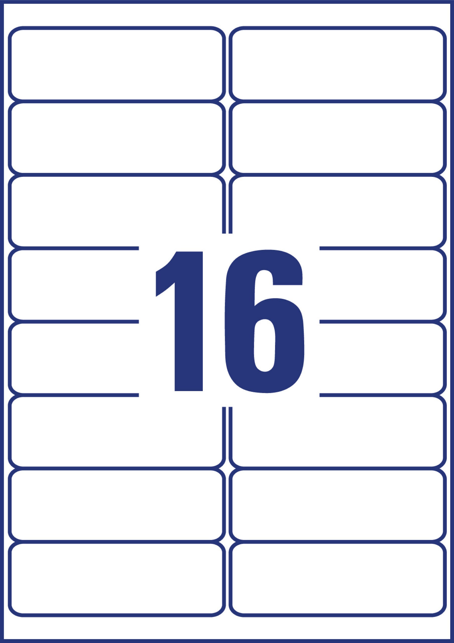 AVERY ZWECKFORM Adress-Etik. Laser 99,1x33,9mm L7562-25 transparent 400 St./16 Blatt