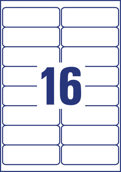 AVERY ZWECKFORM Adress-Etik. Laser 99,1x33,9mm L7562-25 transparent 400 St./16 Blatt