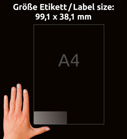 AVERY ZWECKFORM Adressetiketten 99,1x38,1mm L7563-25 transparent 350 Stück