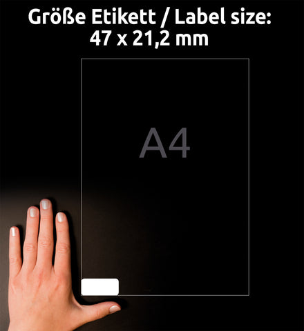 AVERY ZWECKFORM Etiketten 45,7x21,2mm L7911-10 weiss ultra-resistant