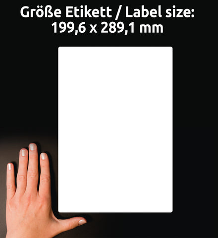 AVERY ZWECKFORM Adressetiketten 199,6x289,1mm LR7167100 recycling 100 Stück