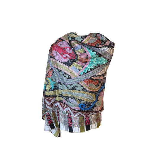 AISHITERU - Avyanna Embroidered Cashmere Shawl - Wearable art in color ✨🧣