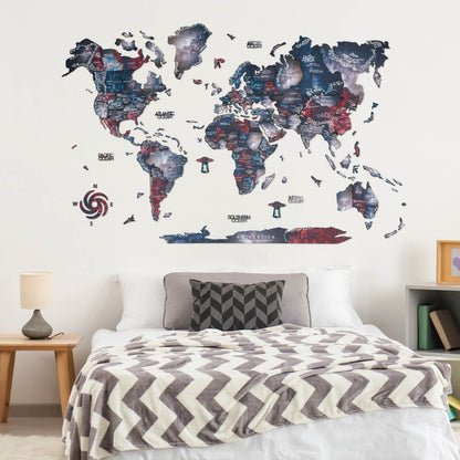 bright-colored world map