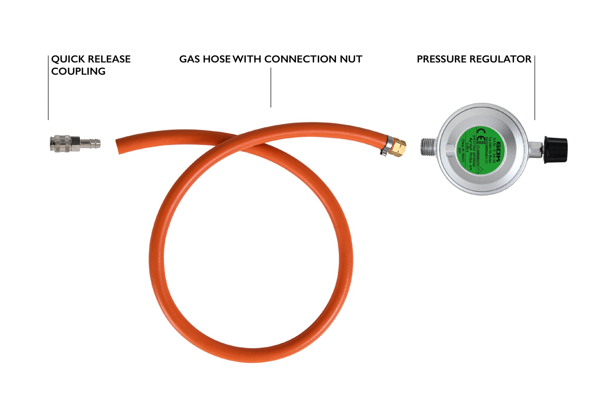 Kibo Gas Connector Set EU 1.5m