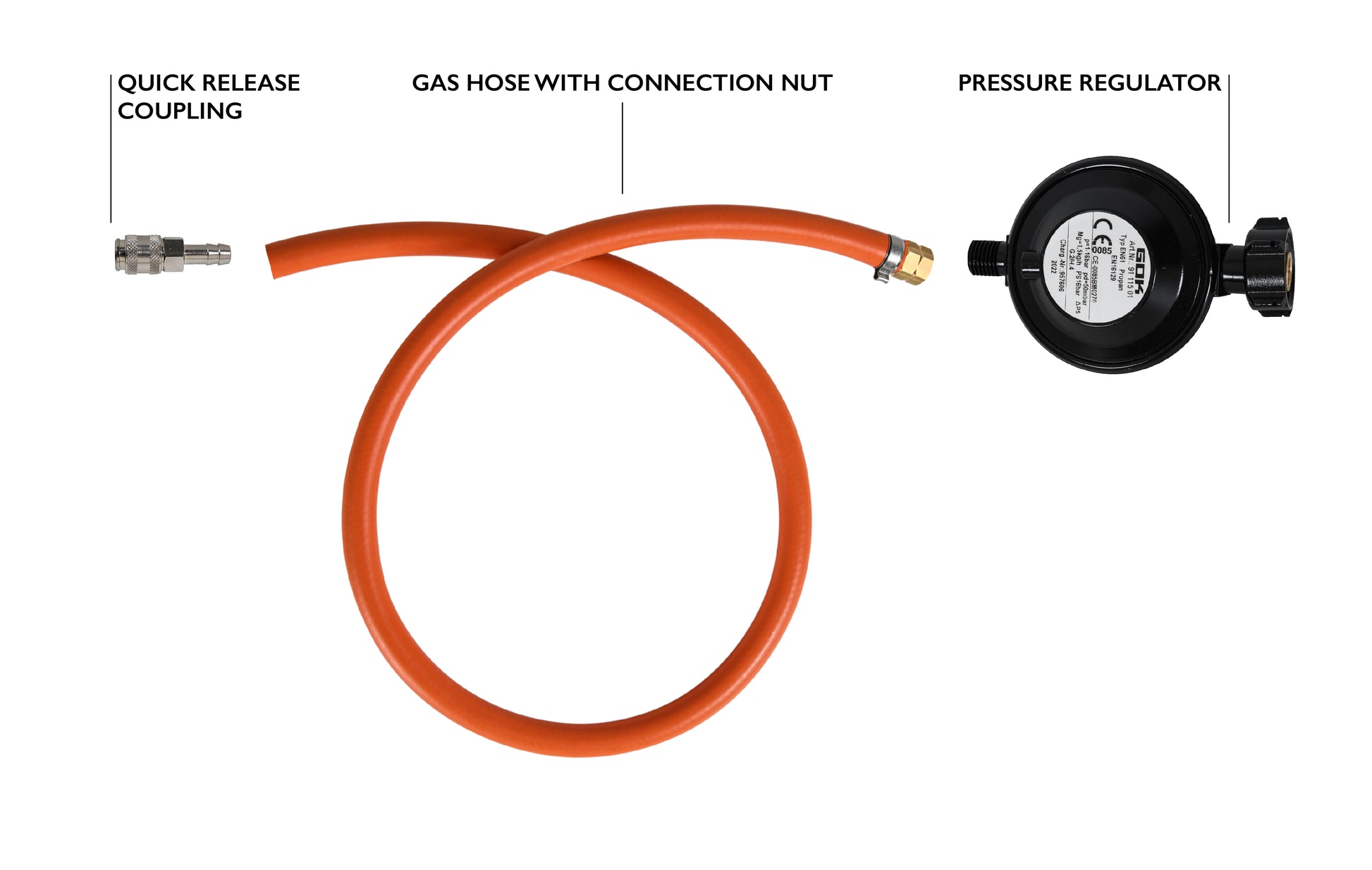 Kibo Gas Connector  Swiss Set 1.5m