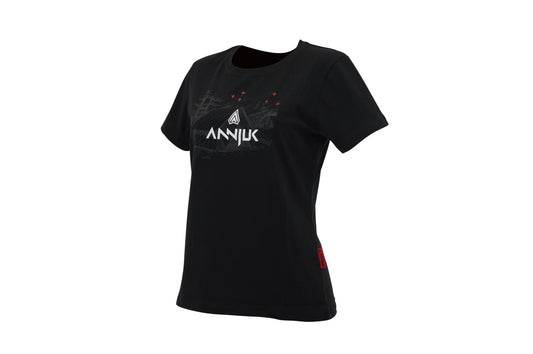 Annjuk T-Shirt Black Big Logo Women L