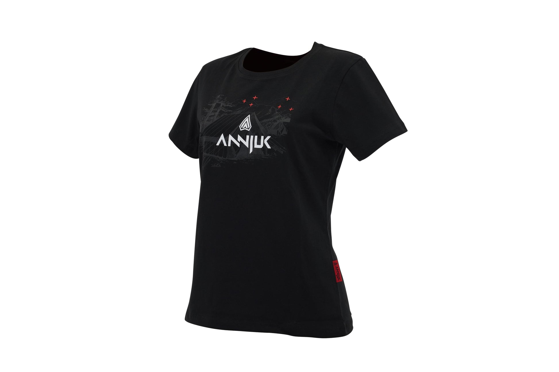 Annjuk T-Shirt Black Big Logo Women XL