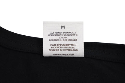 Annjuk T-Shirt Black Big Logo Women M
