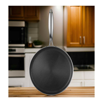 Cheffinger Bratpfanne – PFP-24 cm – Edelstahl – Wabenstruktur – Induktion