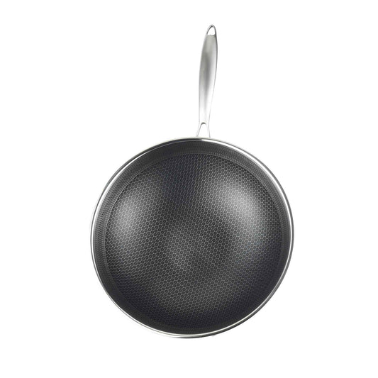 Cheffinger Bratpfanne – PFP-24 cm – Edelstahl – Wabenstruktur – Induktion