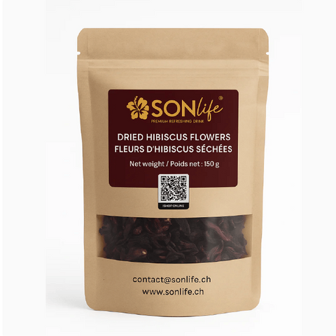 SONLIFE – Hibiskus Natürliche Infusion Erfrischungsgetränk | 12 x 0,33L Flaschen 🌺💧