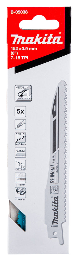
          5 BiMetall- Säbelsägeblätter SuperExpress für Metalle
          B-05038
        