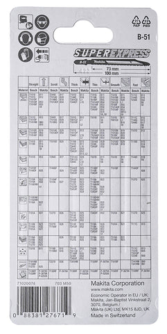 
          5 Metall+Inox- Stichsägeblätter SuperExpress Typ B-51
          B-06476
        