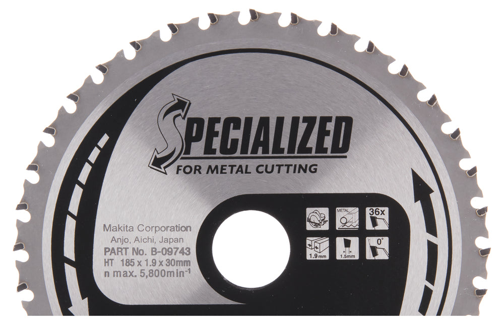 
          SPECIALIZED Sägeblatt 185/30 für Metall-Trennsägen
          B-09743
        
