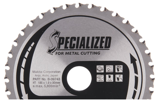 
          SPECIALIZED Sägeblatt 185/30 für Metall-Trennsägen
          B-09743
        