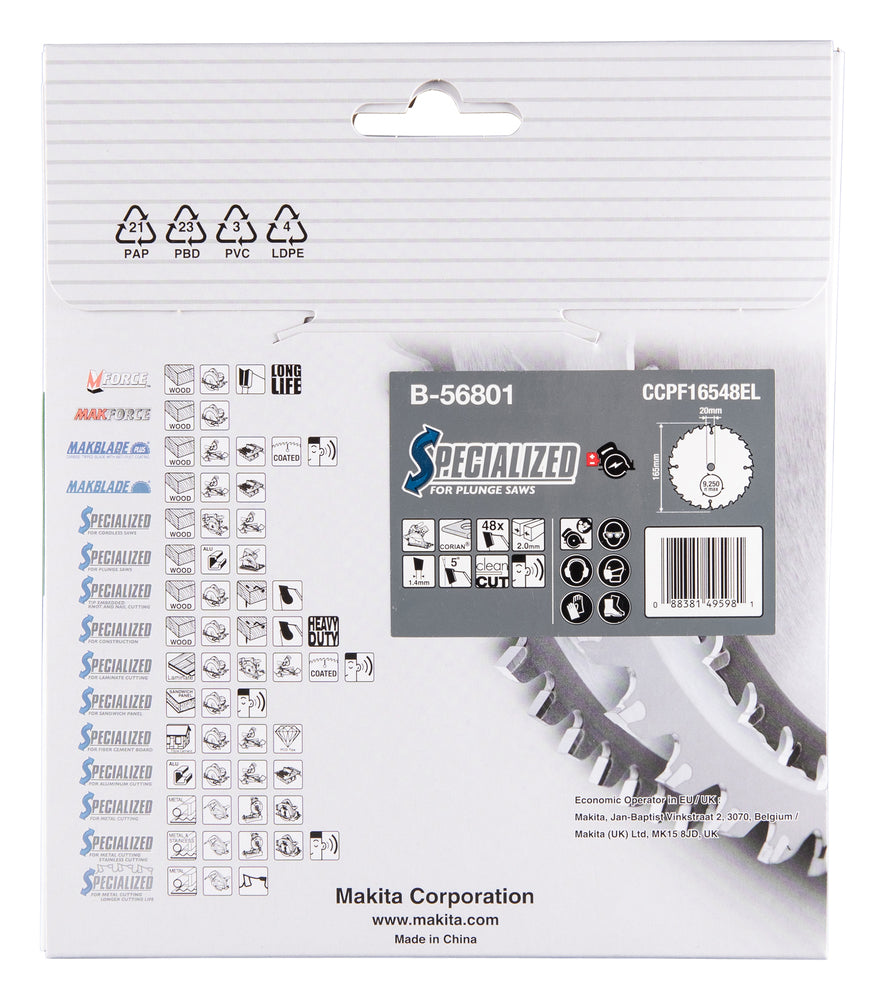 
          SPECIALIZED Kreissägeblatt für Akku-Eintauchsägen 165/20
          B-56801
        